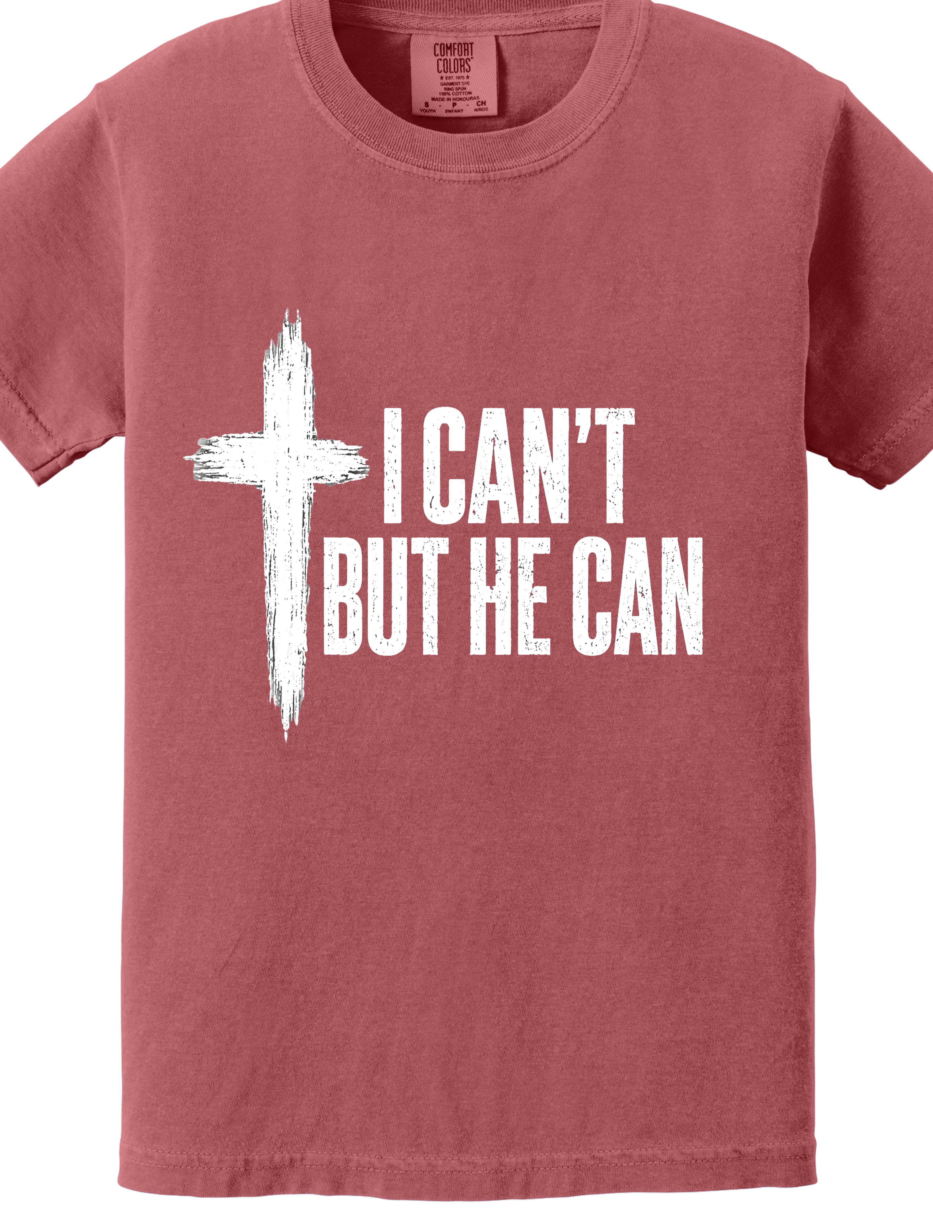 I Can’t But He Can T-Shirt | Christian Faith Tee | Inspirational Cross Shirt | Unisex Graphic Tee