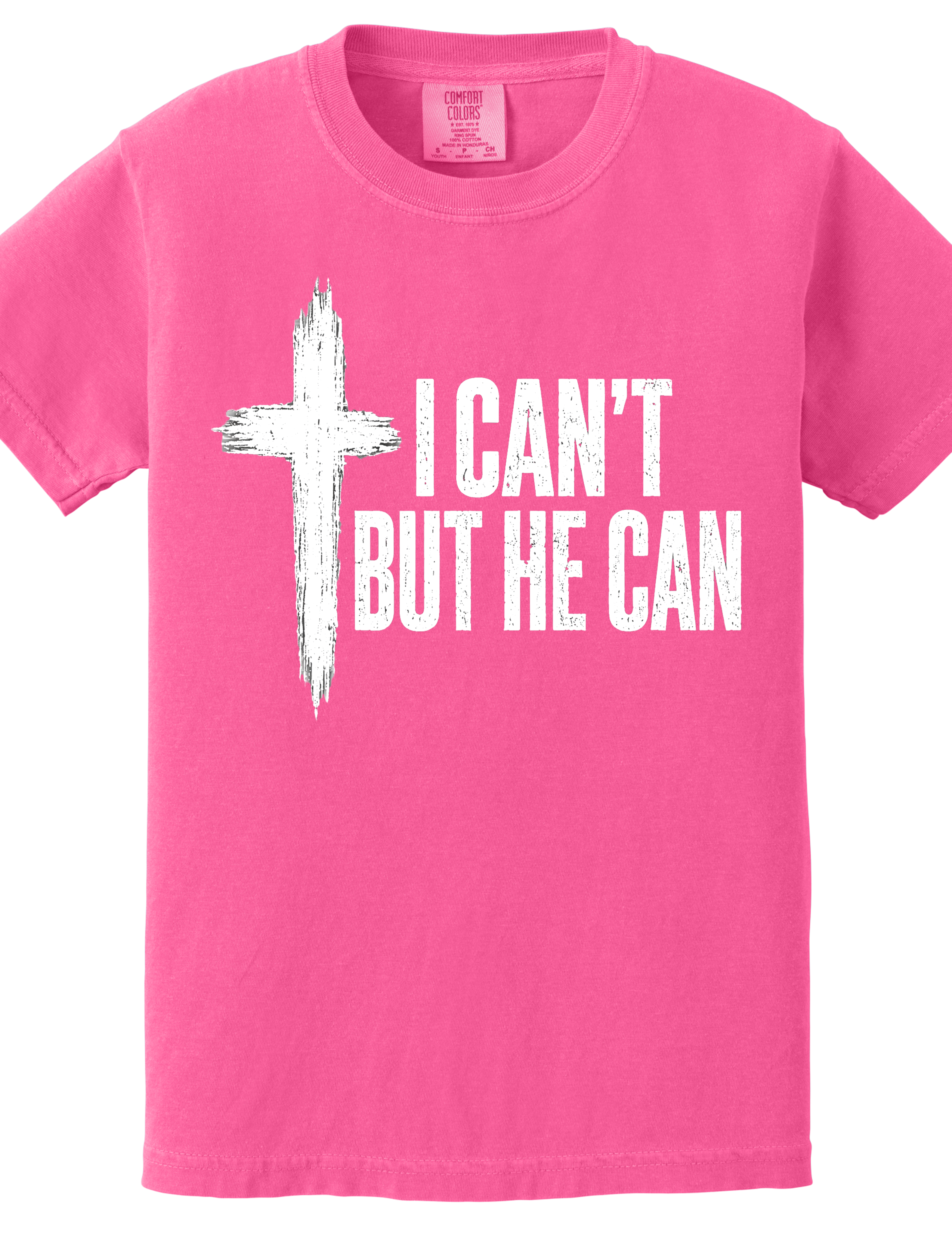 I Can’t But He Can T-Shirt | Christian Faith Tee | Inspirational Cross Shirt | Unisex Graphic Tee