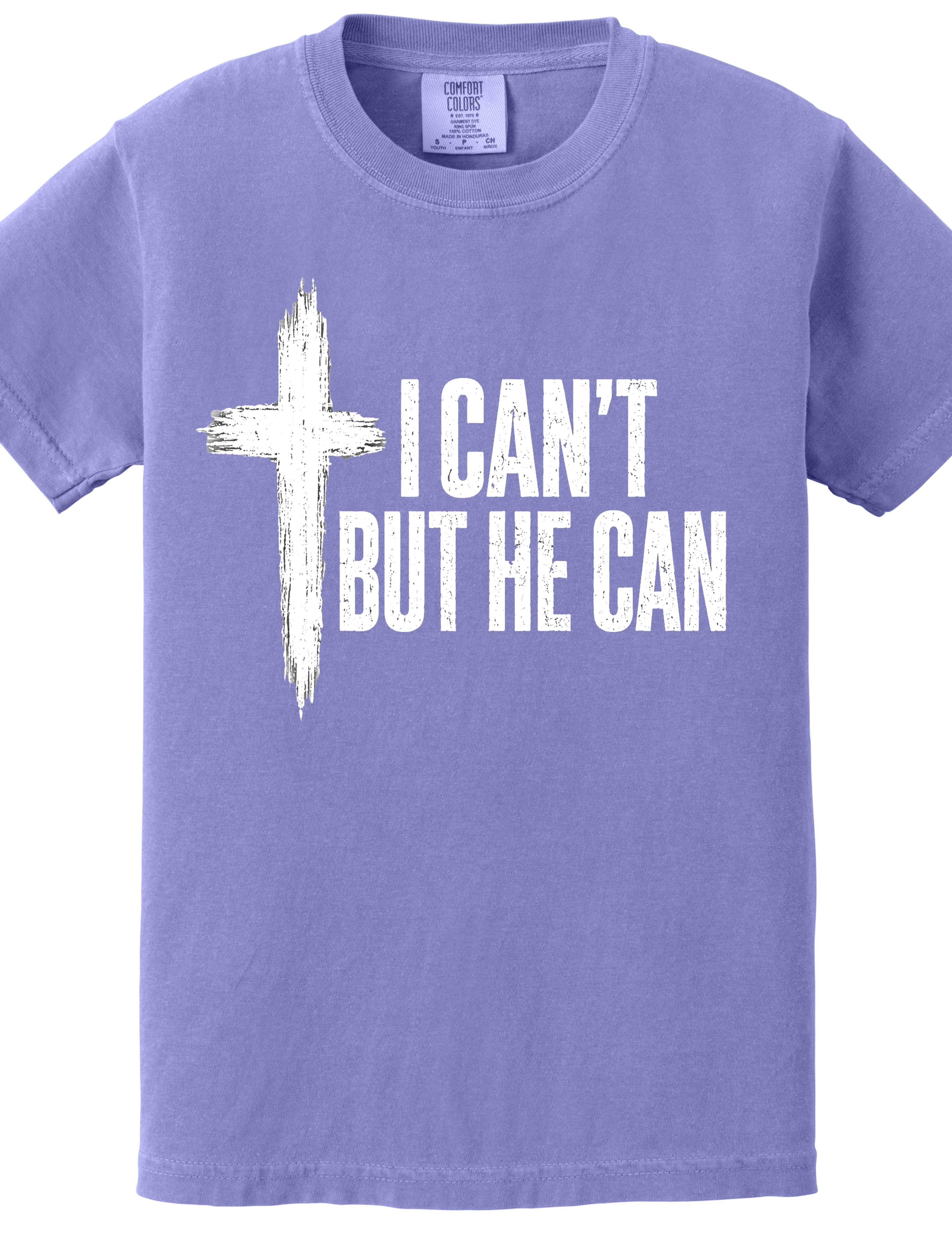 I Can’t But He Can T-Shirt | Christian Faith Tee | Inspirational Cross Shirt | Unisex Graphic Tee