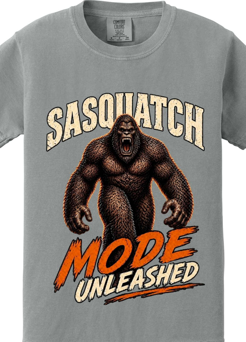 Sasquatch Mode Unleashed T-Shirt – Funny Bigfoot Graphic Tee, Bold Wilderness Shirt
