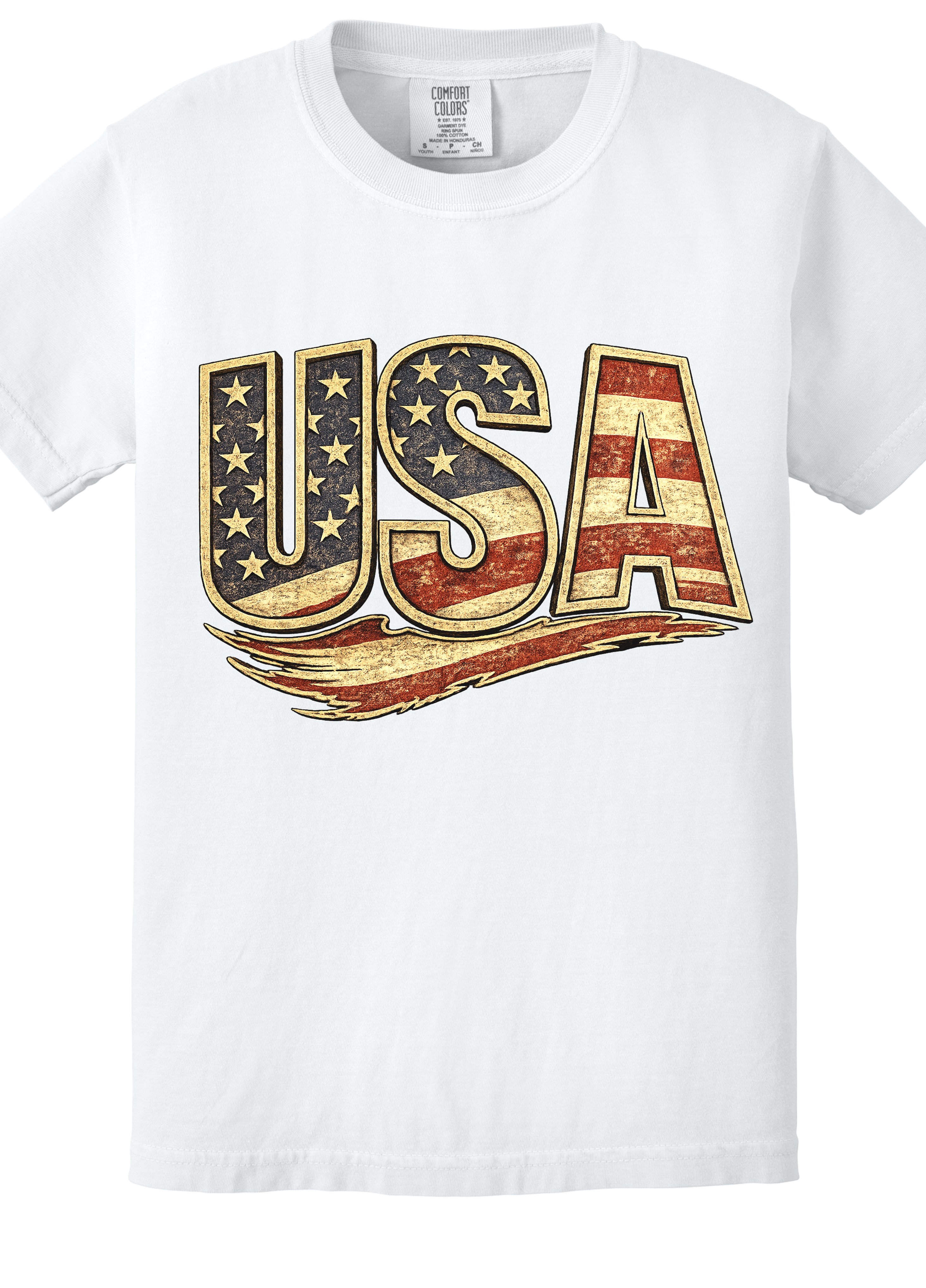 USA Distressed American Flag Tshirt, Patriotic Tshirt