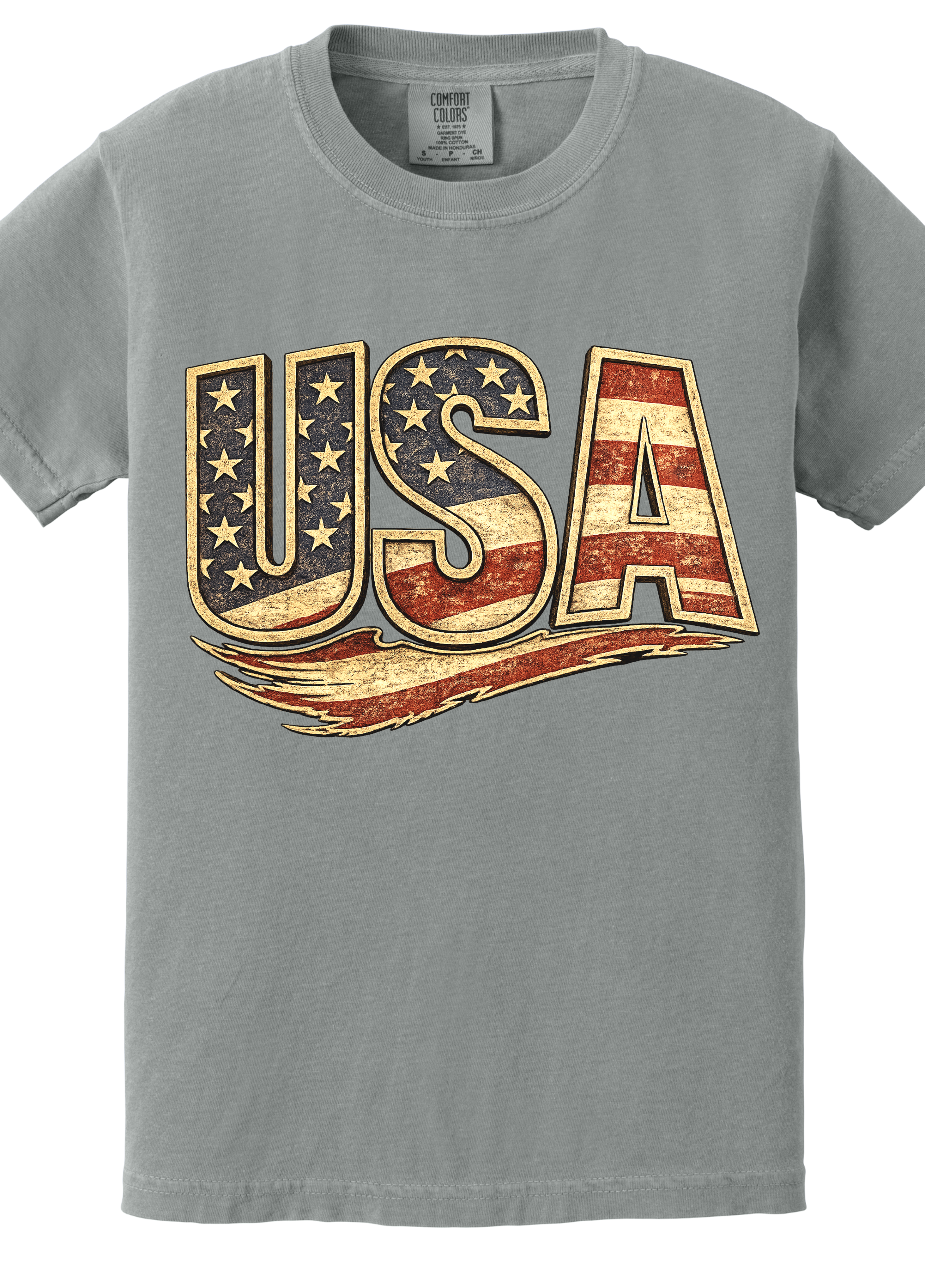 USA Distressed American Flag Tshirt, Patriotic Tshirt