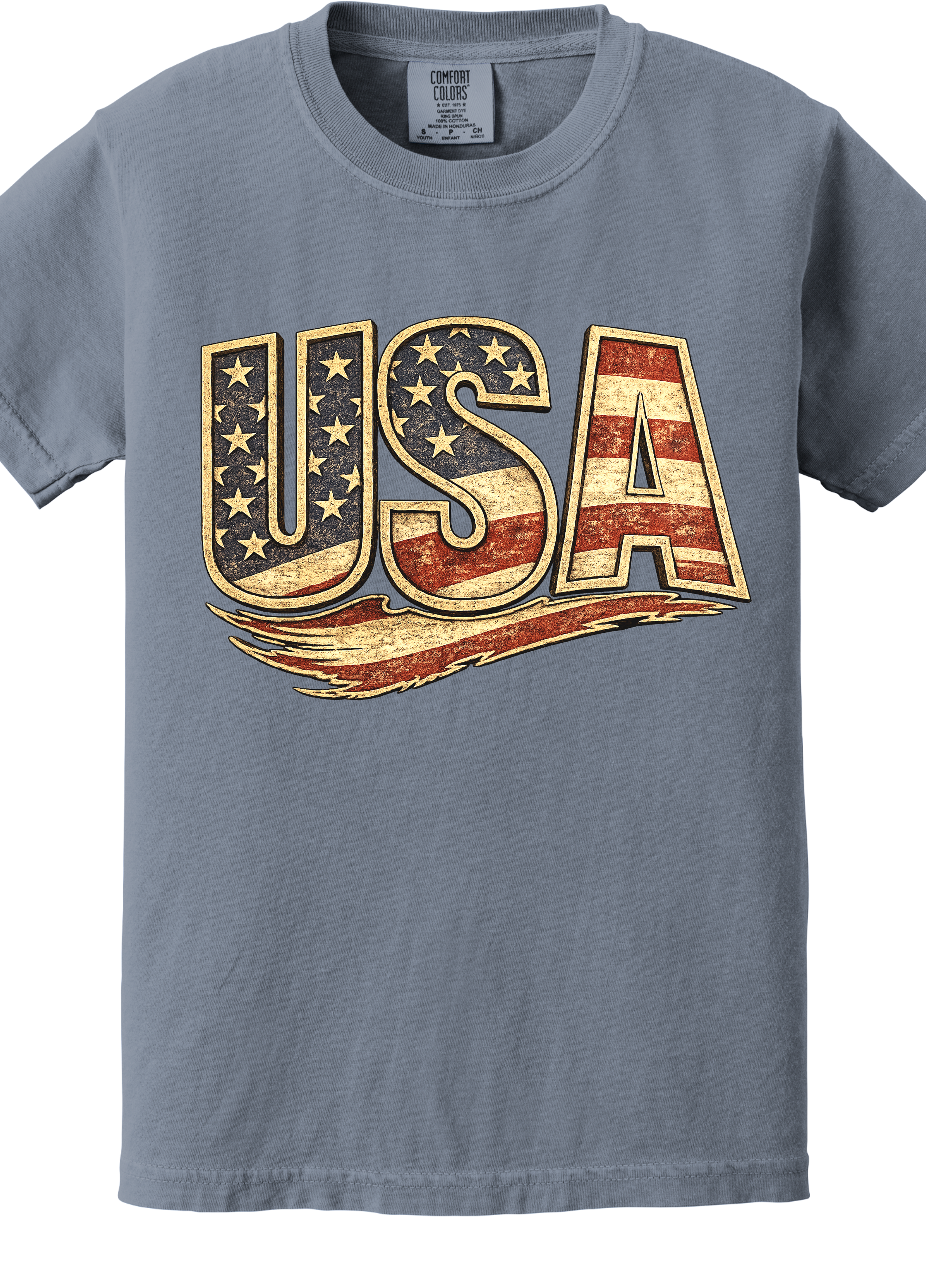 USA Distressed American Flag Tshirt, Patriotic Tshirt