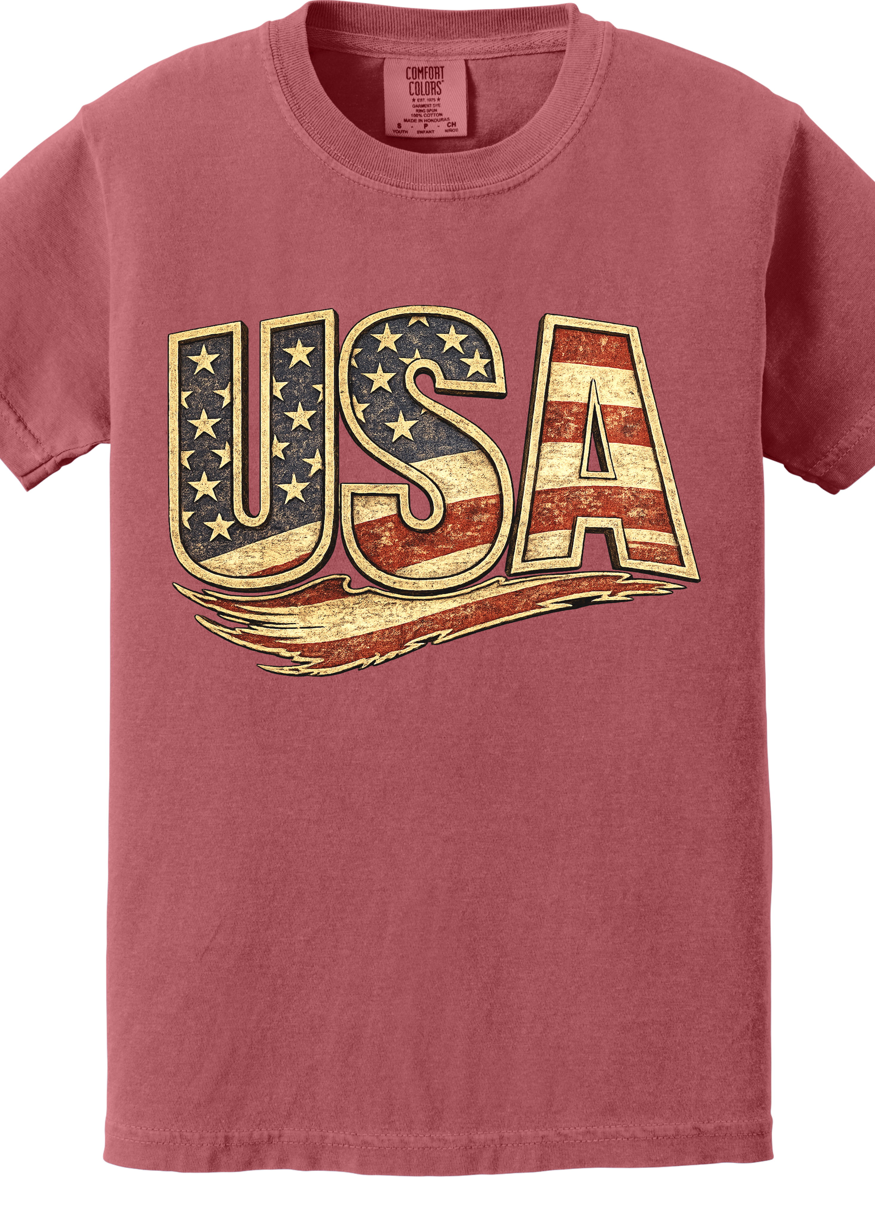USA Distressed American Flag Tshirt, Patriotic Tshirt