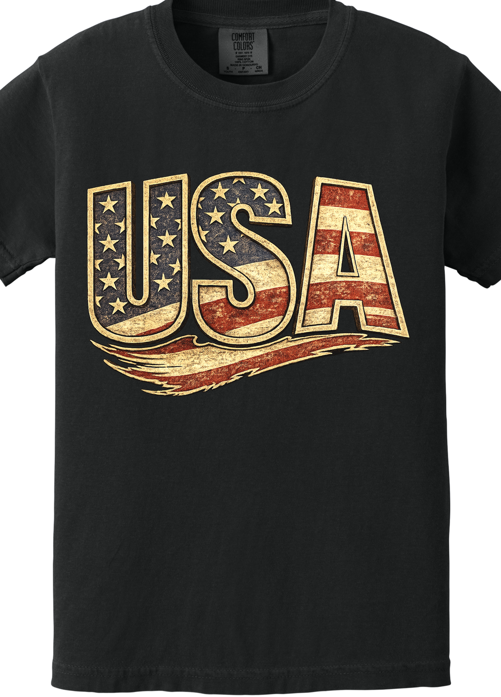 USA Distressed American Flag Tshirt, Patriotic Tshirt