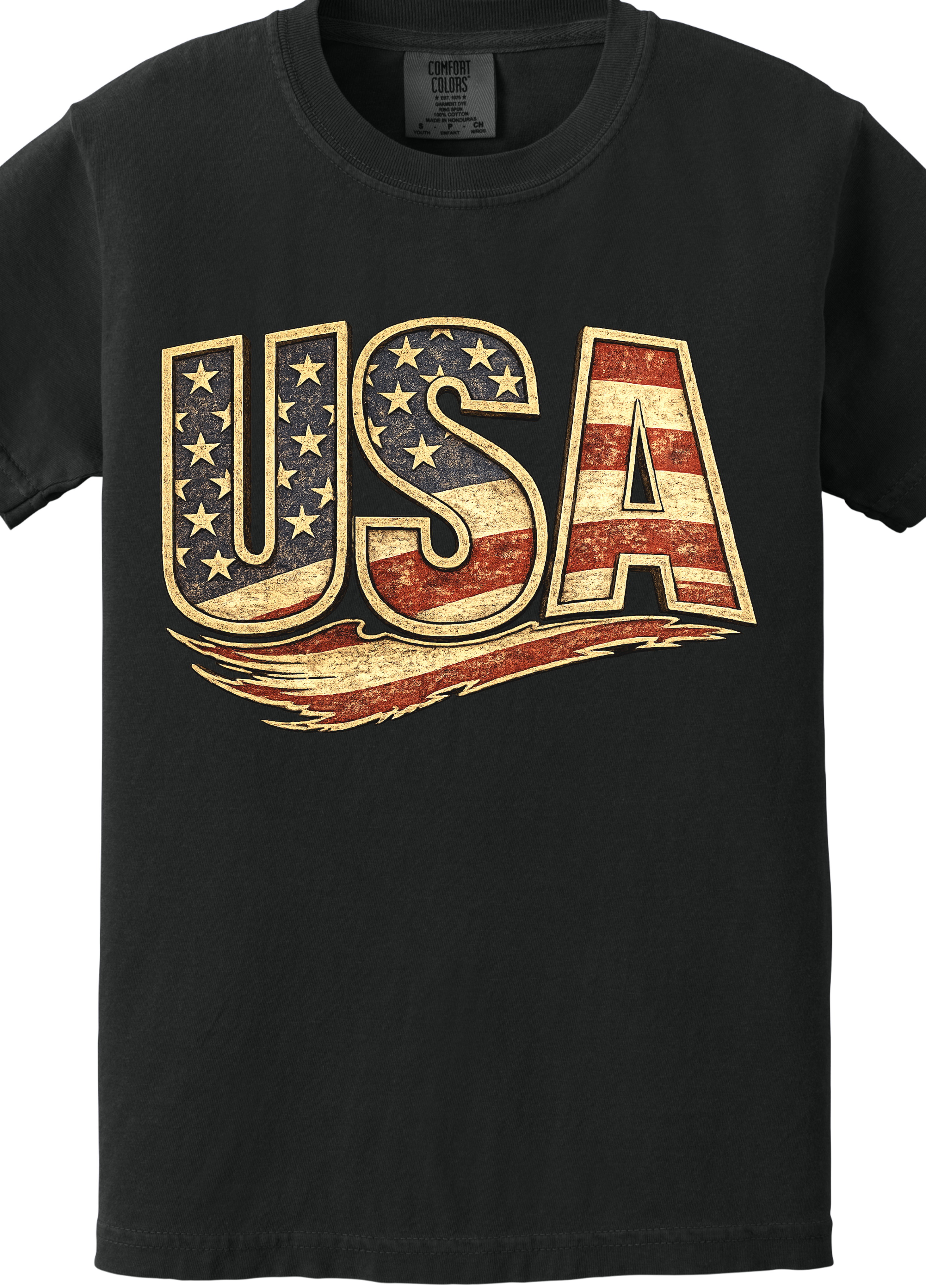 USA Distressed American Flag Tshirt, Patriotic Tshirt
