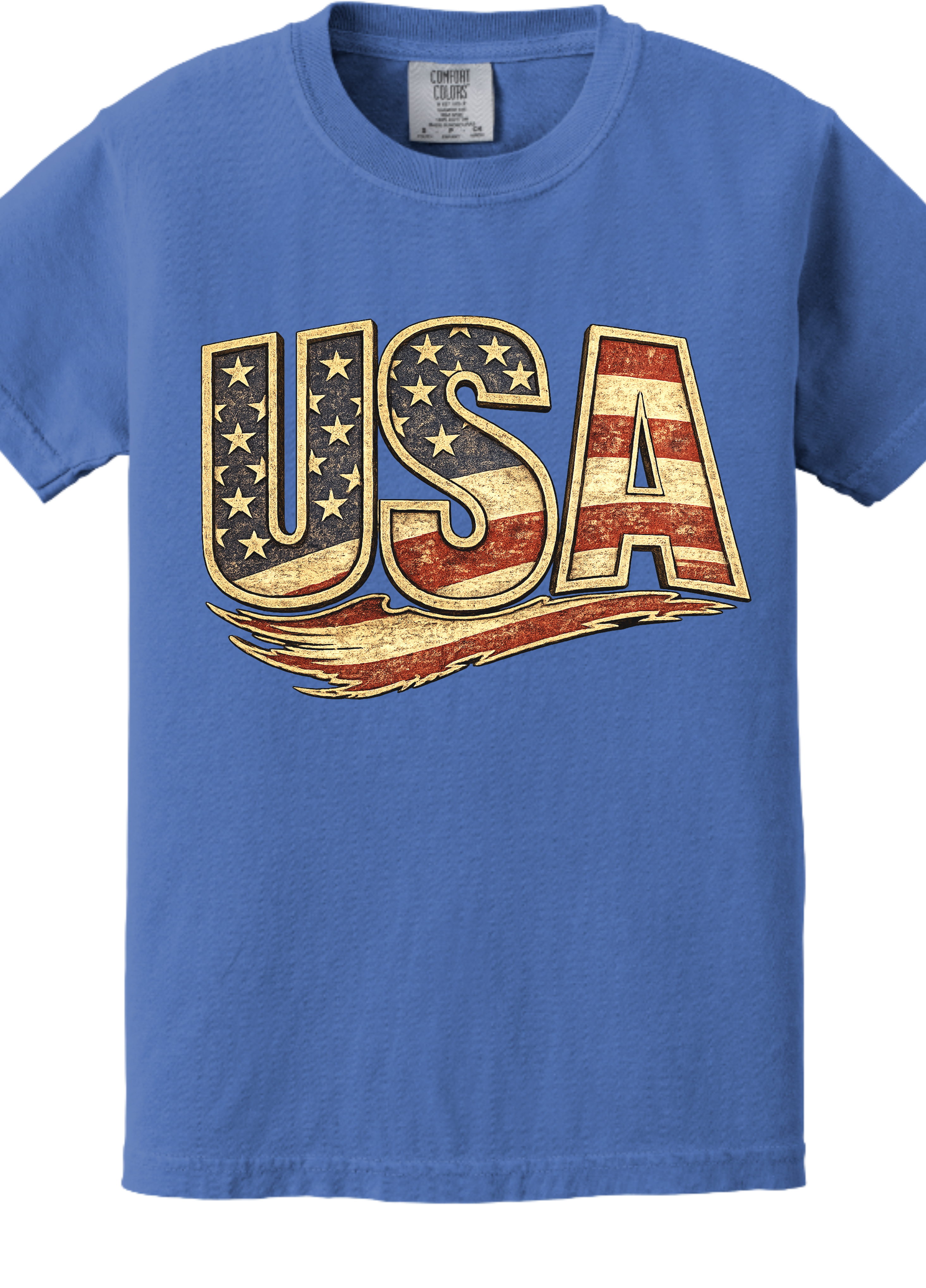 USA Distressed American Flag Tshirt, Patriotic Tshirt